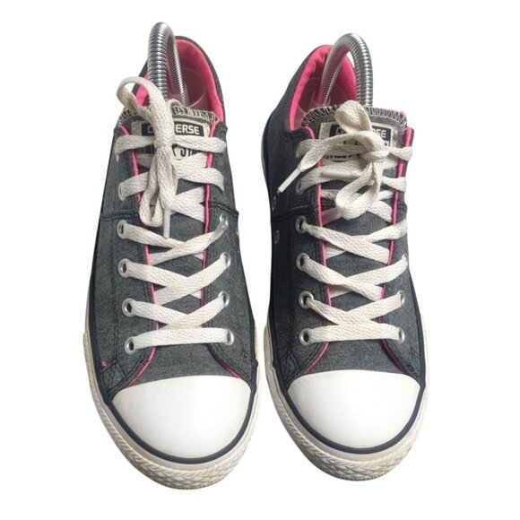Converse Chuck Taylor All Star Womens 7 Gray Pink Canvas Sneakers Pillow Tongue - Picture 2 of 7